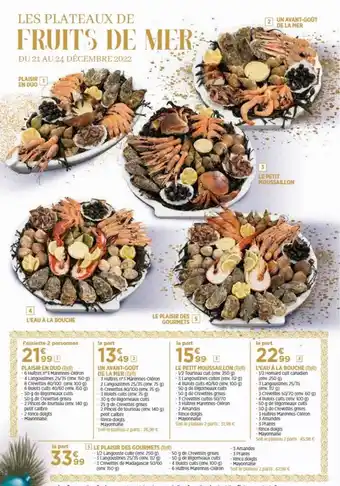 Bi1 Les plateaux de fruits de mer offre