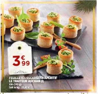 Bi1 Feuilletés escargots apéritif le traiteur auchan offre