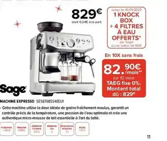 Machine expresso sage