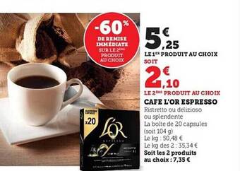 Hyper U Café l'or espresso offre