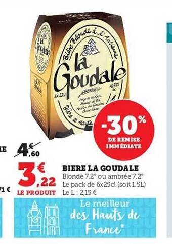 Hyper U Bière la goudale offre
