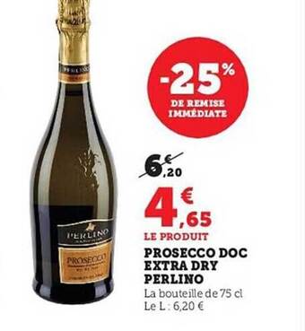 Hyper U Prosecco doc extra dry perlino offre