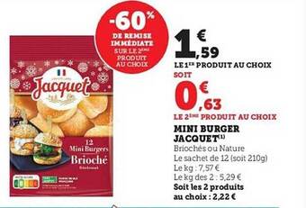 Hyper U Mini burger jacquet offre