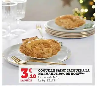 Hyper U Coquille saint jacques à la normande 29% de noix offre