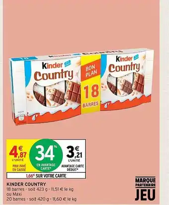 Intermarché Kinder country offre