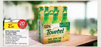 Intermarché Bière sans alcool au jus citron tourtel twist offre