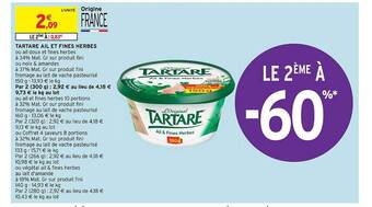 Intermarché Tartare ail et fines herbes offre