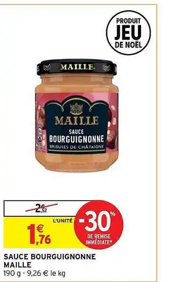 Intermarché Sauce bourguignonne maille offre