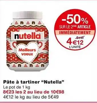 Monoprix Pâte à tartiner offre