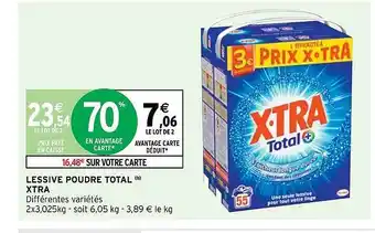 Intermarché Hyper Lessive poudre total xtra offre