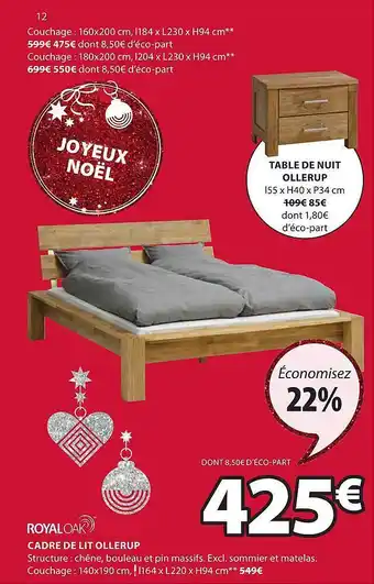 JYSK Cadre de lit ollerup offre