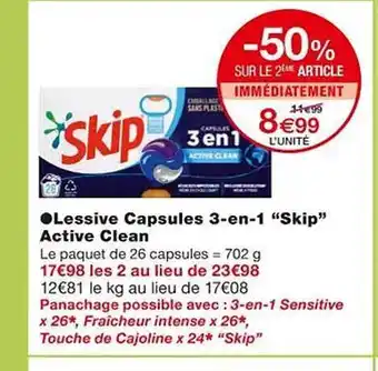 Monoprix Lessive capsules 3-en-1 offre
