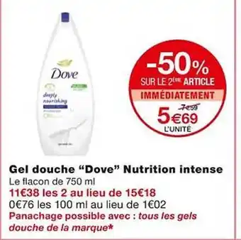 Monoprix Gel douche offre