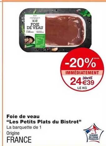 Monoprix Foie de veau offre