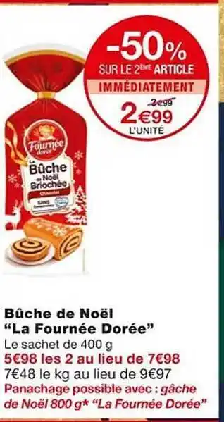 Monoprix Bûche de noël offre