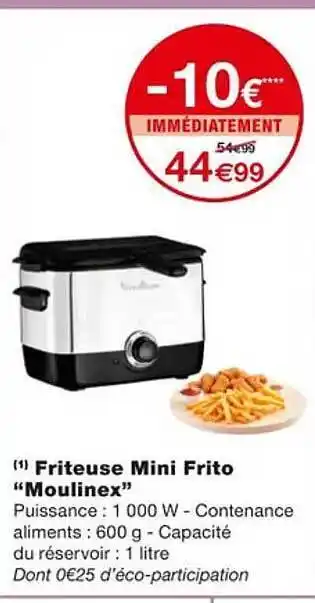 Monoprix Friteuse mini frito offre