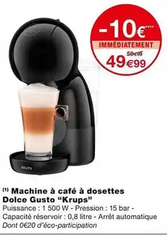 Monoprix Machine à café à dosettes dolce gusto offre