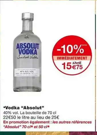 Monoprix Vodka offre