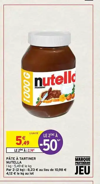 Pâte à tartiner nutella