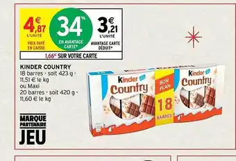 Intermarché Contact Kinder country offre