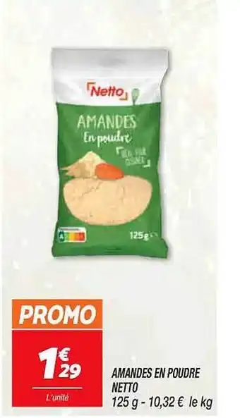 Netto Amandes en poudre netto offre