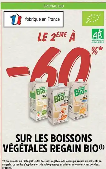 Intermarché Contact Les boissons végétales regain bio offre