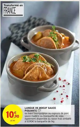 Intermarché Contact Langue de bœuf sauce piquante offre