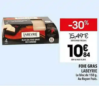 Supeco Foie gras labeyrie offre