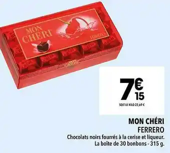 Supeco Mon chéri ferrero offre