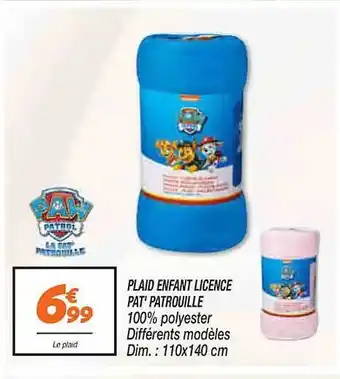 Netto Plaid enfant licence pat'patrouille offre