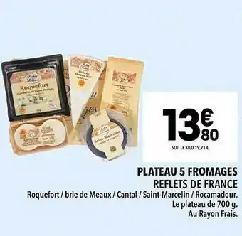 Plateau 5 fromages reflets de france