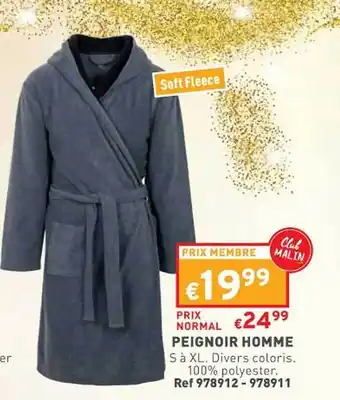 Trafic Peignoir homme offre