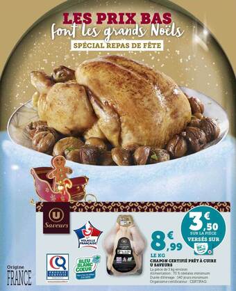 U Express Chapon certifié prêt à cuire u saveurs offre