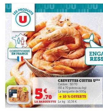 U Express Crevettes cuites u offre