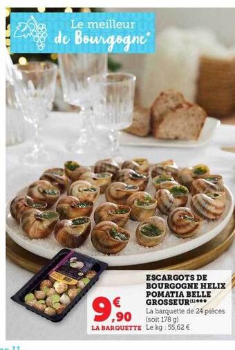 U Express Escargots de bourgogne hélix pomatia belle grosseur offre
