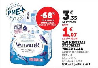 U Express Eau minérale naturelle wattwiller offre