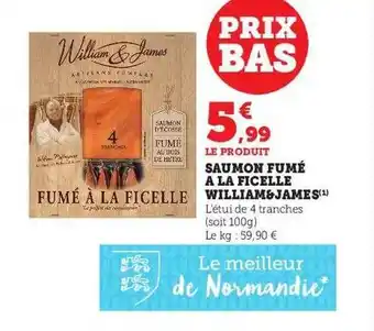U Express Saumon fumé à la ficelle william & james offre