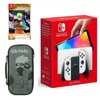 Pack nintendo switch oled naruto blanche - 1 jeu et 1 accessoire