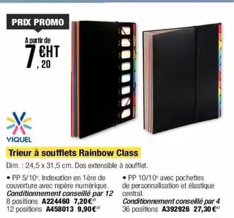 Trieur Ă soufflets rainbow class viquel