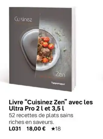 Livre Cuisinez Zen" avec les