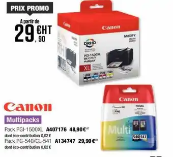 Calipage Multi packs canon offre