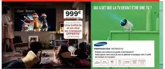 Gitem Vidéo projecteur the freestyle samsung offre