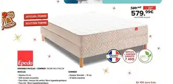 Gitem Ensemble matelas + sommier favori 140 x 190 cm epeda offre