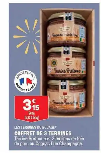 ALDI Coffret de 3 terrines les terrines du bocage offre