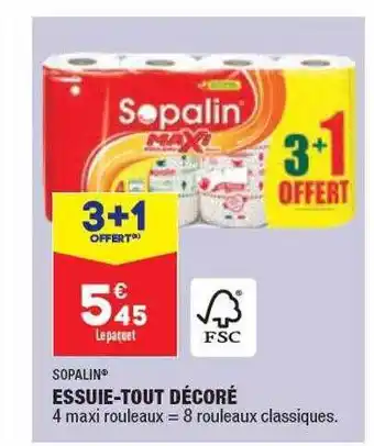 ALDI Essuie-tout décoré sopalin offre