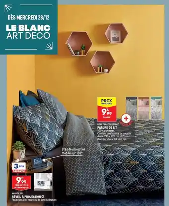 ALDI Réveil à projection krontaler, parure de lit home création living offre