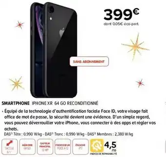 Gitem Smartphone iphone xr 64 go reconditionné offre