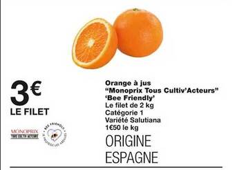 Monoprix Orange à jus offre