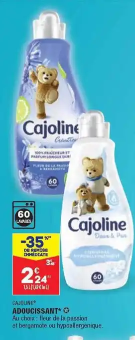 ALDI Adoucissant cajoline offre