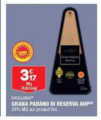 ALDI Grana padano di reserva aop excellence offre